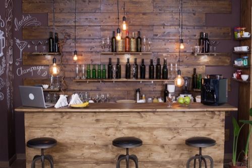 Add a bar to your basement using our creative basement bar designs